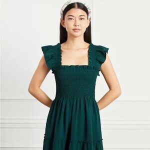 Hill House Ellie Nap Dress - Green Crepe - size Medium